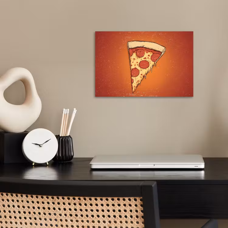 Poster – Pizza - Kaas - Rood - Pepperoni — 2