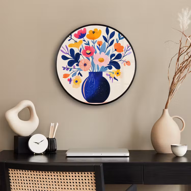 Ronde fotolijst - Vaas - Bloemen - Boeket — 3