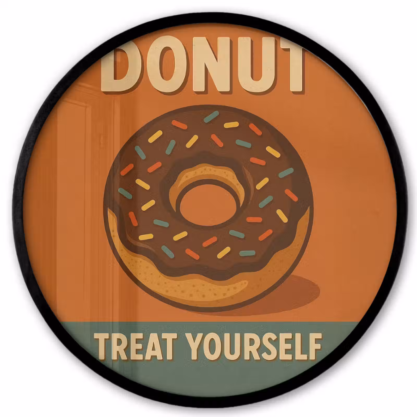 Ronde fotolijst - Donut - Spikkels - Kleurrijk - Quote — 1