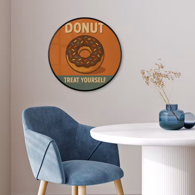 Ronde fotolijst - Donut - Spikkels - Kleurrijk - Quote — 4