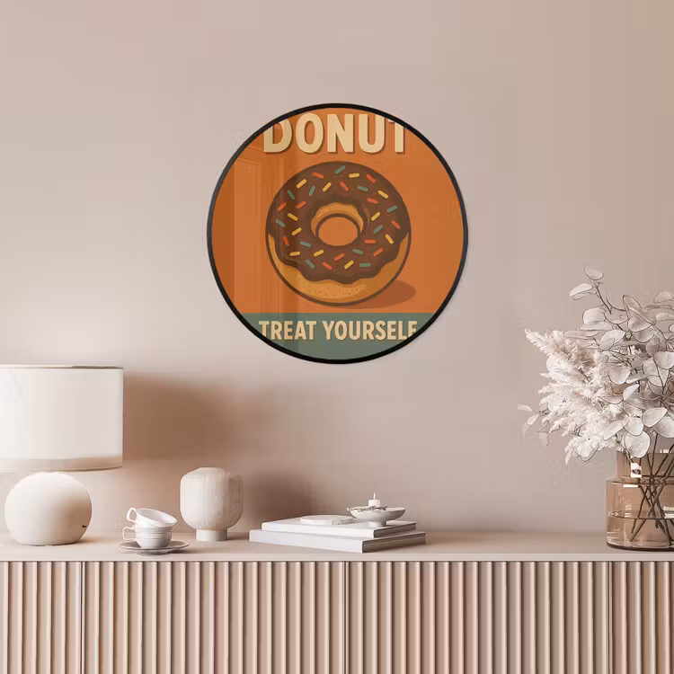 Ronde fotolijst - Donut - Spikkels - Kleurrijk - Quote — 5