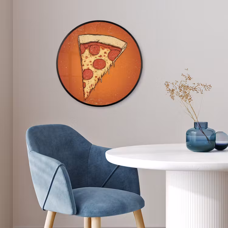 Ronde fotolijst - Pizza - Kaas - Rood - Pepperoni — 4