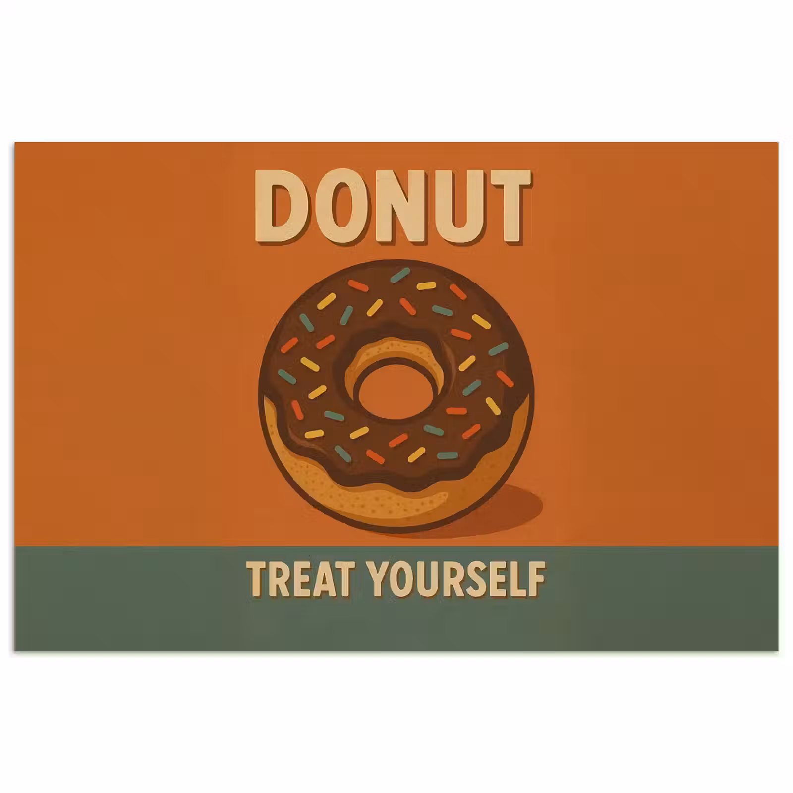 Poster – Donut - Spikkels - Kleurrijk - Quote — 1