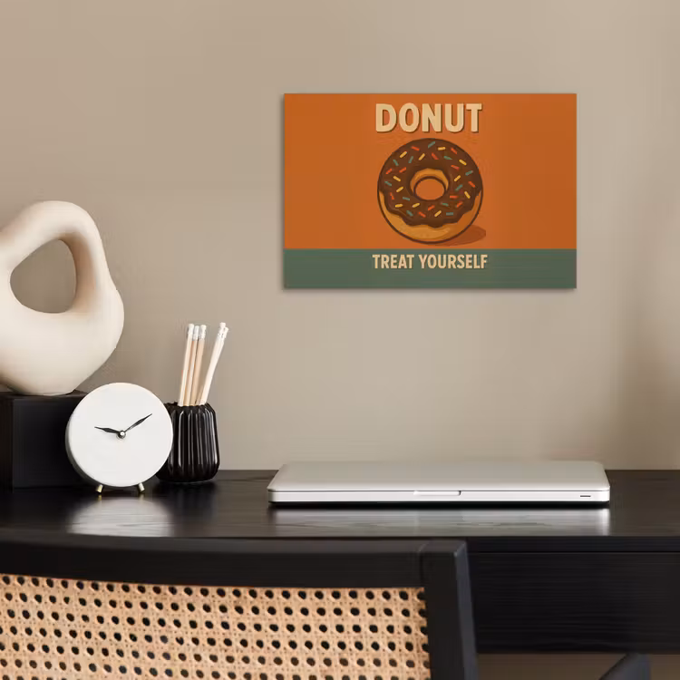 Poster – Donut - Spikkels - Kleurrijk - Quote — 2