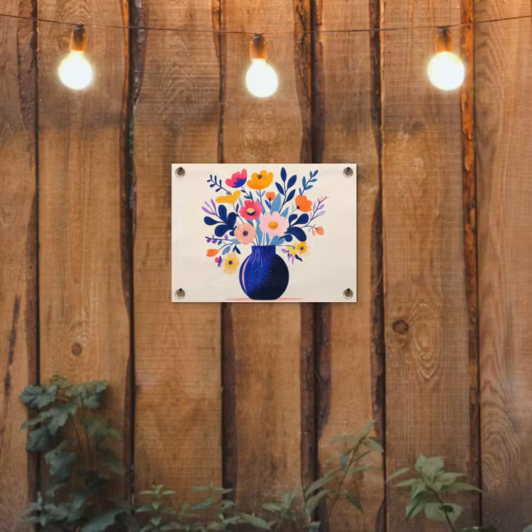 Tuinposter - Vaas - Bloemen - Boeket — 2