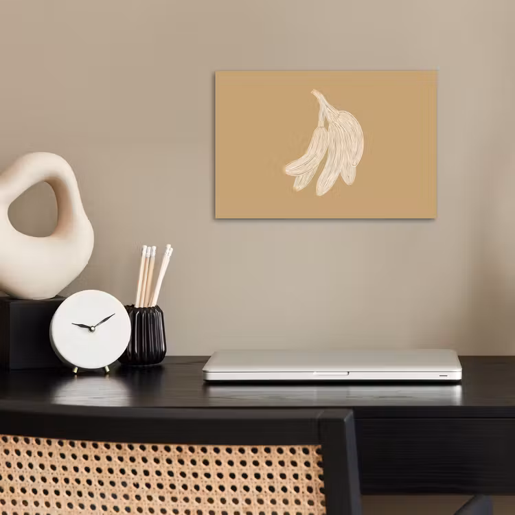 Poster – Bananen - Beige - Lijntekening - Minimalistisch — 2