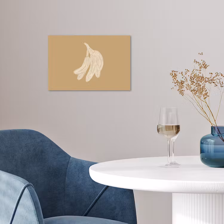 Poster – Bananen - Beige - Lijntekening - Minimalistisch — 4
