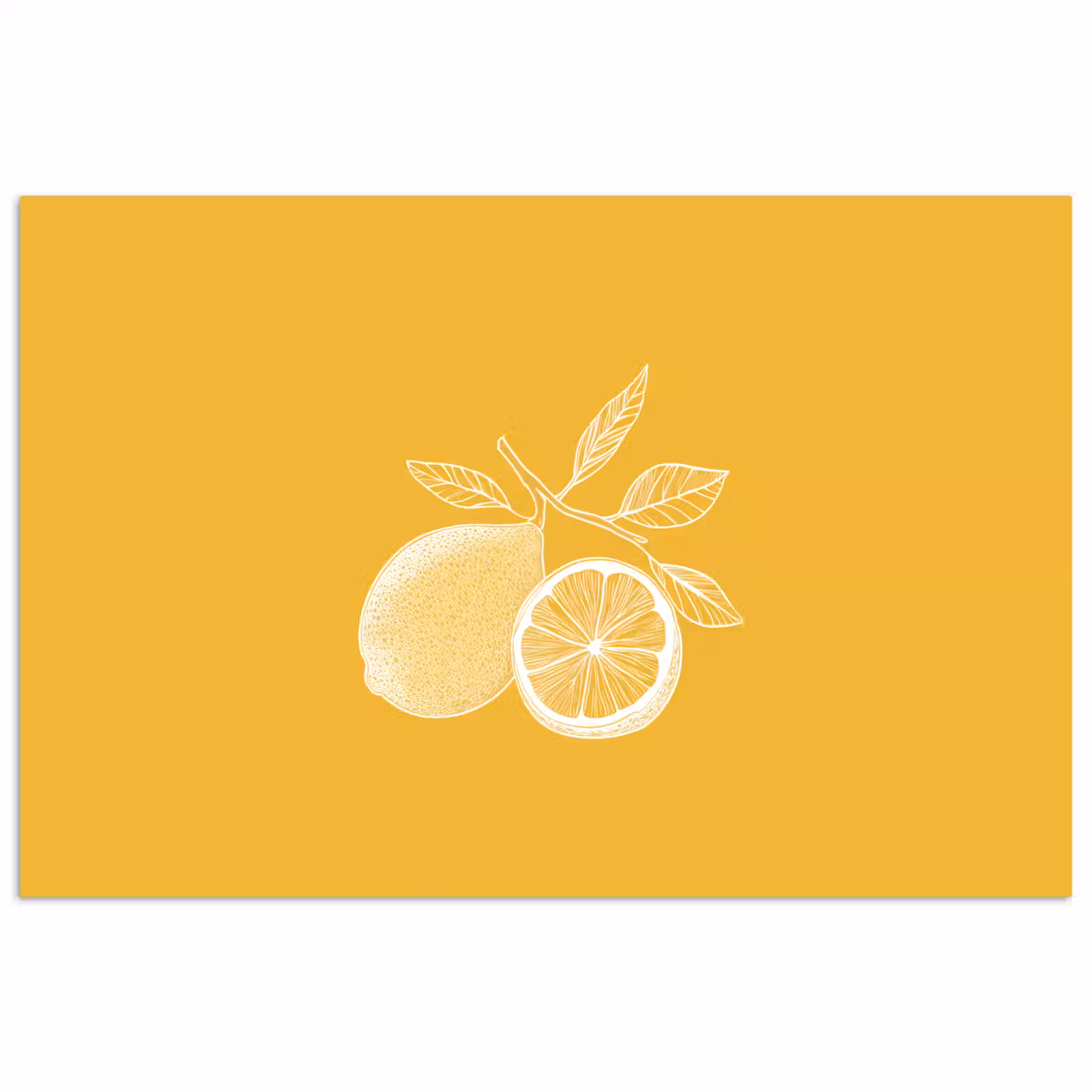 Poster – Citroenen - Illustratie - Minimalistisch - Geel — 1