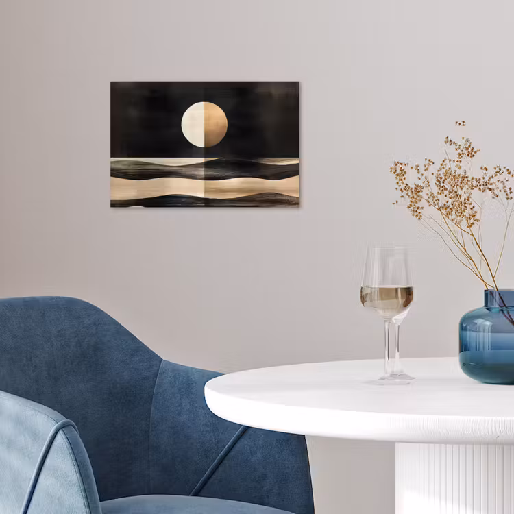 Poster – Maan - Cirkel - Goud — 4