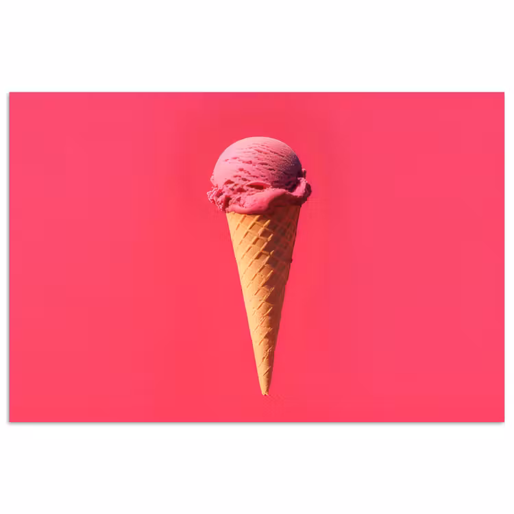 Poster – Schepijs - Roze - Hoorntje — 1
