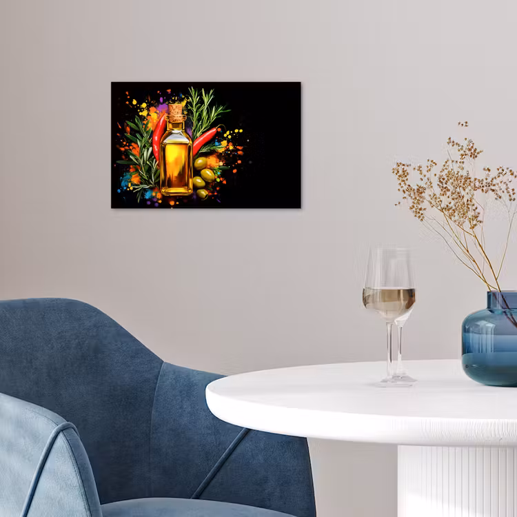 Poster – Olijfolie - Graffiti - Peper - Olijven - Modern — 4