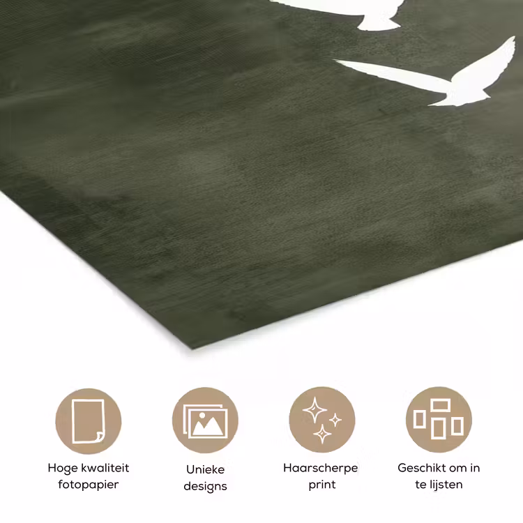 Poster – Japandi - Vogel - Groen — 5