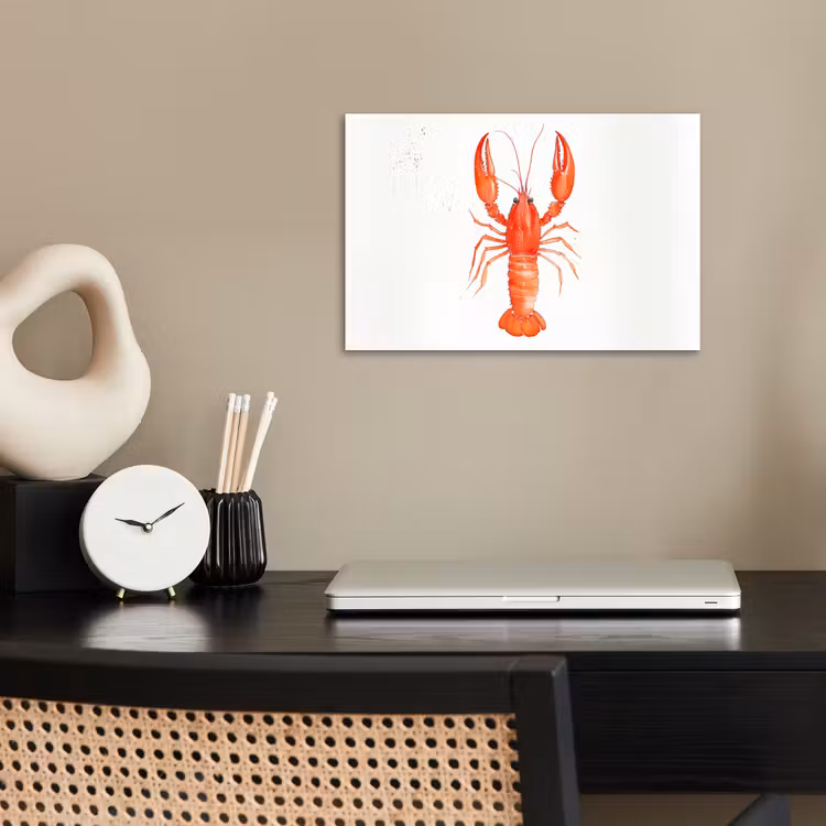 Poster – Kreeft - Waterverf - Aquarel - Oranje — 2
