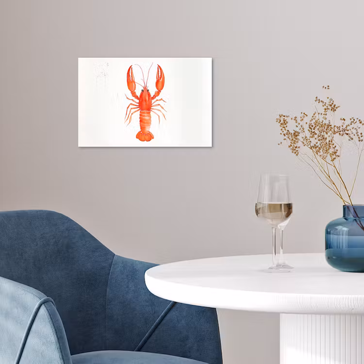 Poster – Kreeft - Waterverf - Aquarel - Oranje — 4