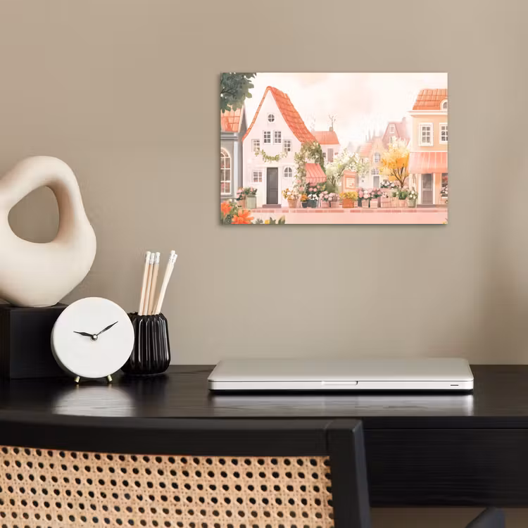 Poster – Bloemen - Huizen - Dorp — 2