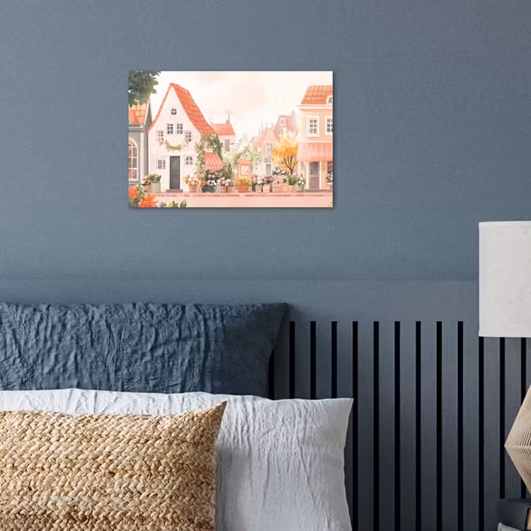 Poster – Bloemen - Huizen - Dorp — 3