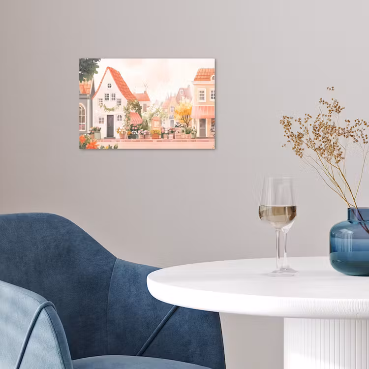 Poster – Bloemen - Huizen - Dorp — 4