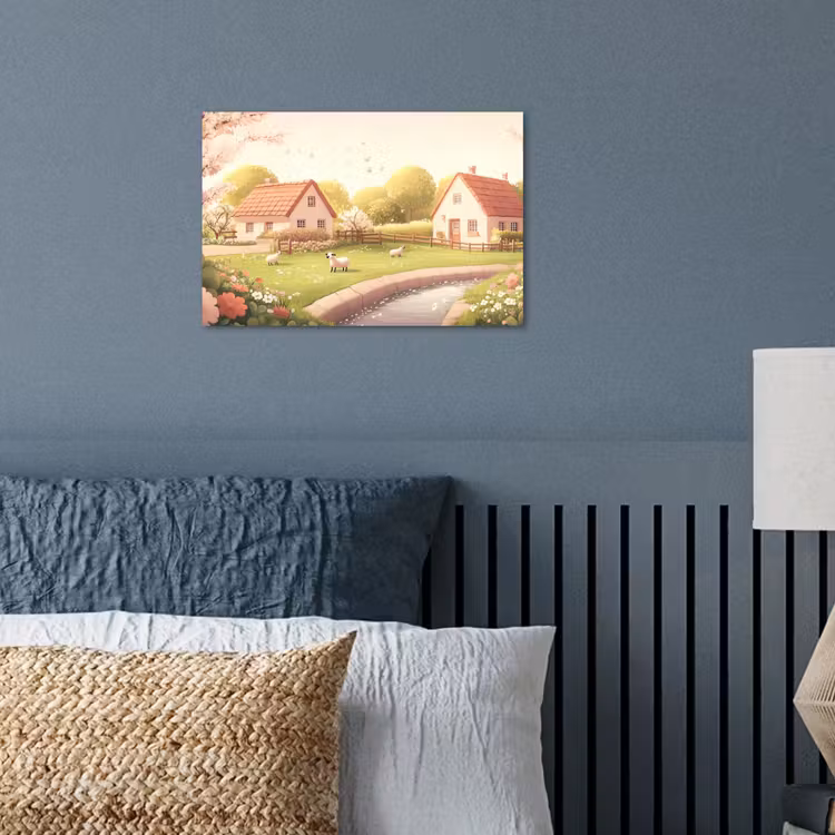 Poster – Schapen - Huisje - Platteland — 3