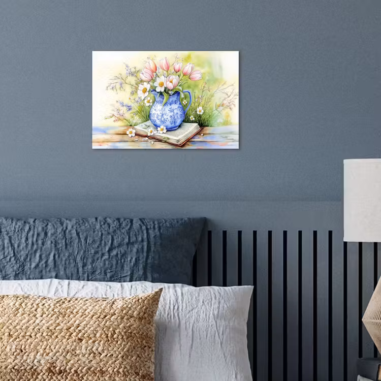 Poster – Vaas - Delftsblauw - Madeliefjes — 3