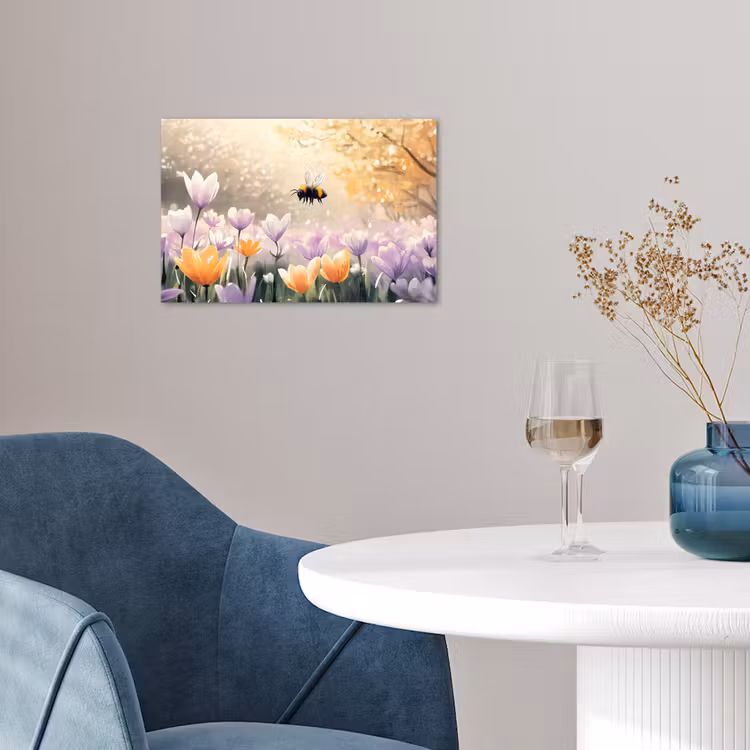 Poster – Viooltjes - bij - Zonlicht — 4