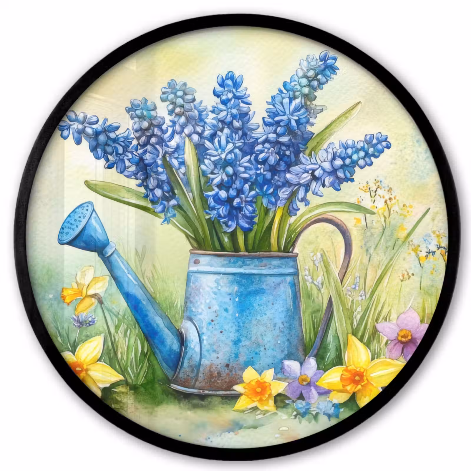 Ronde fotolijst - Gieter - Lavendel - Bloesems — 1