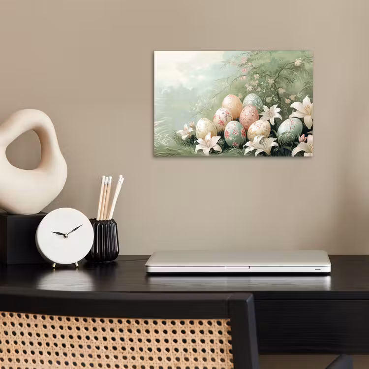 Poster – Paaseieren - Pasteltinten - Bloemen — 2