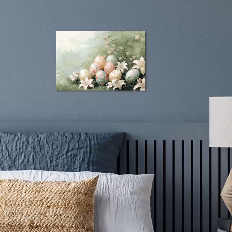 Poster – Paaseieren - Pasteltinten - Bloemen — 3