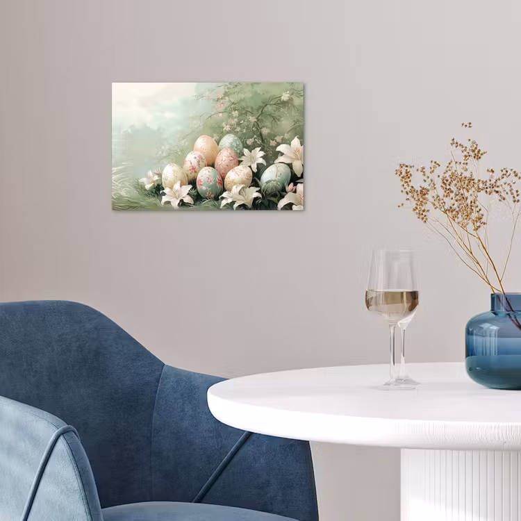 Poster – Paaseieren - Pasteltinten - Bloemen — 4