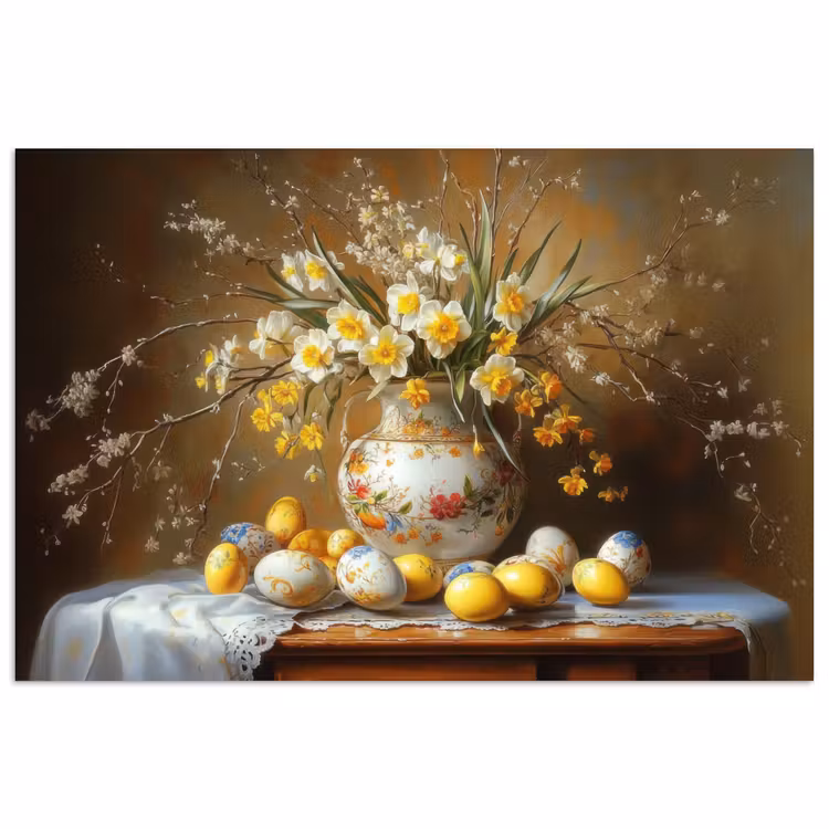 Poster – Paaseieren - Stilleven - Vaas — 1