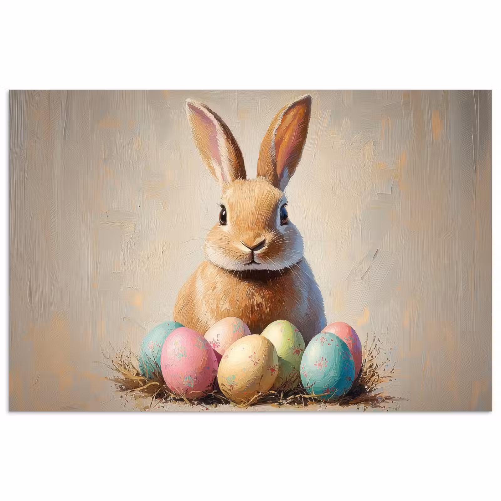 Poster – Paashaas - Pastel - Eieren — 1