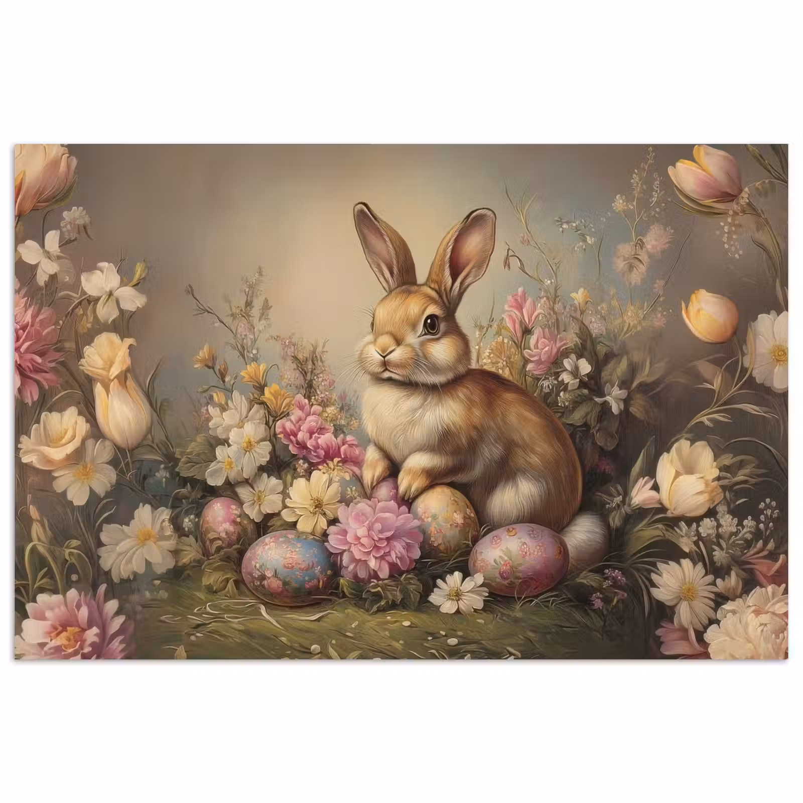 Poster – Haas - Stilleven - Bloemen — 1