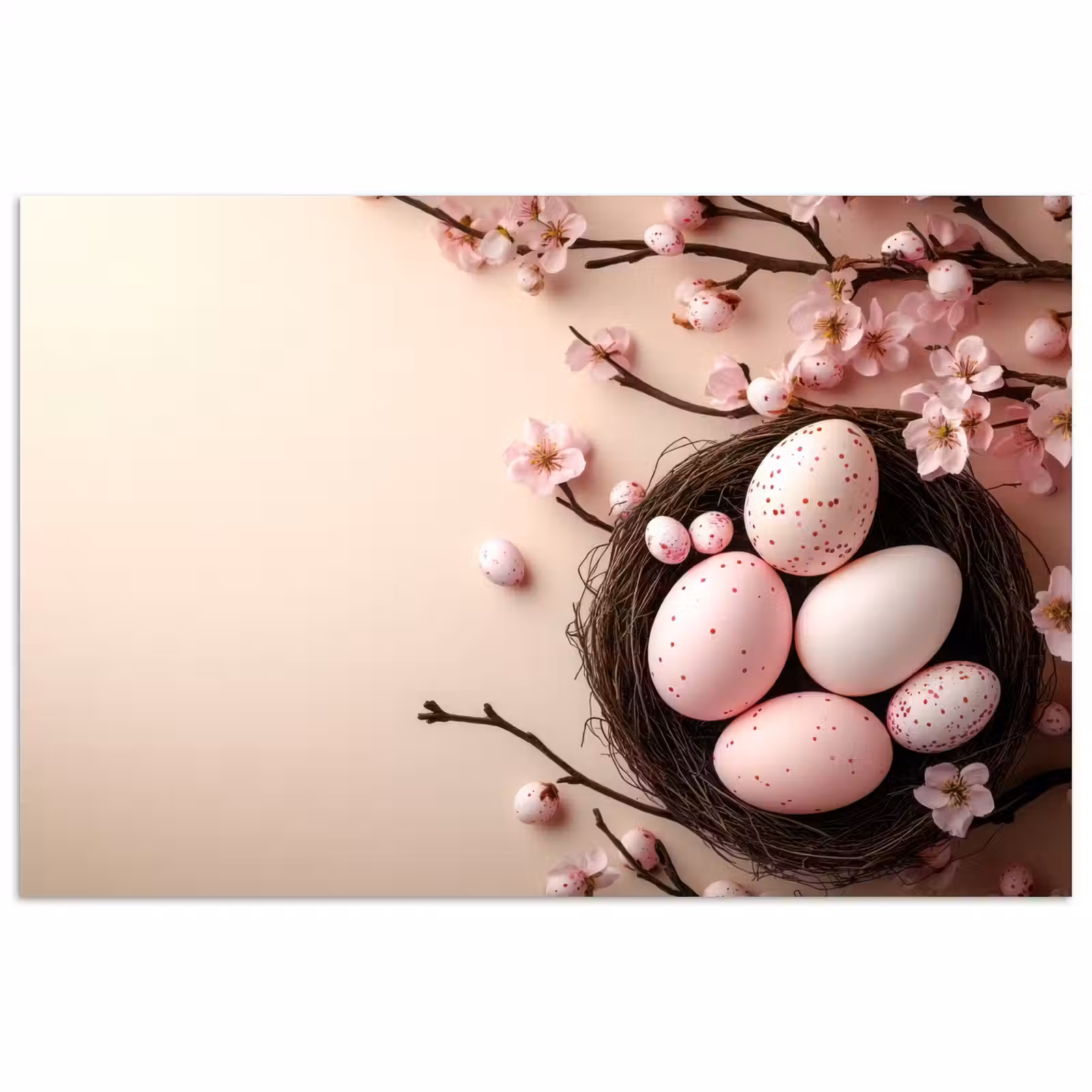 Poster – Roze - Bloesems - Eieren — 1