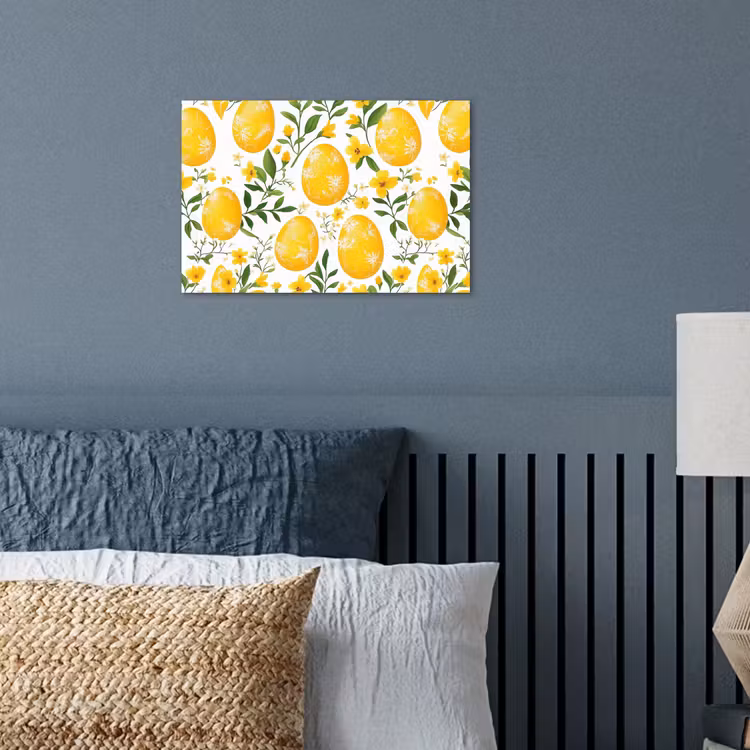 Poster – Bloemen - Paaseieren - Geel — 3