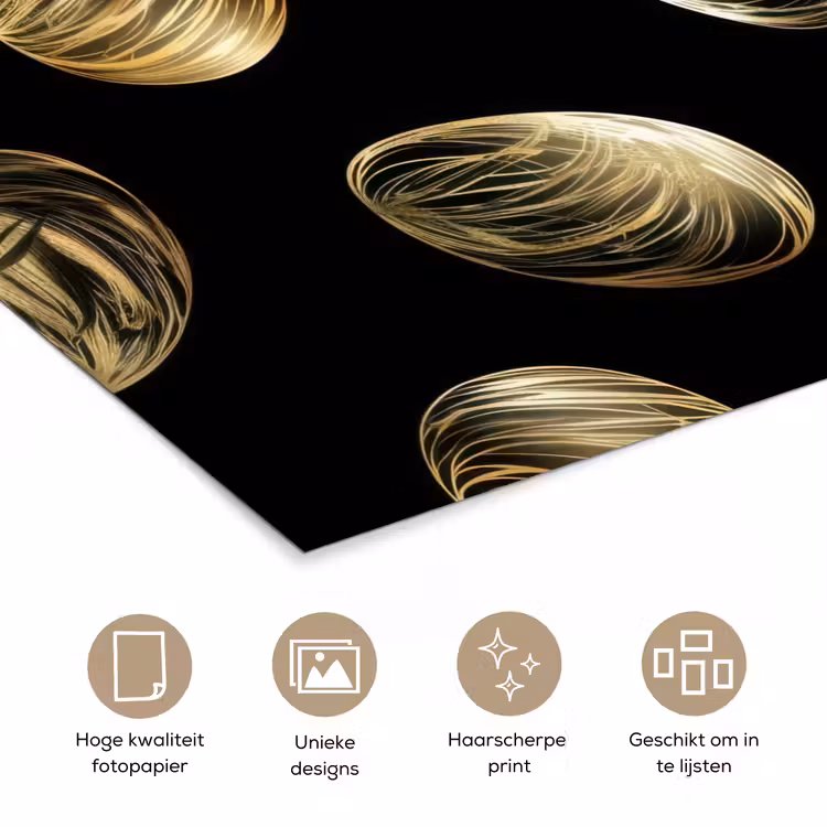 Poster – Eieren - Goud - Patroon — 5