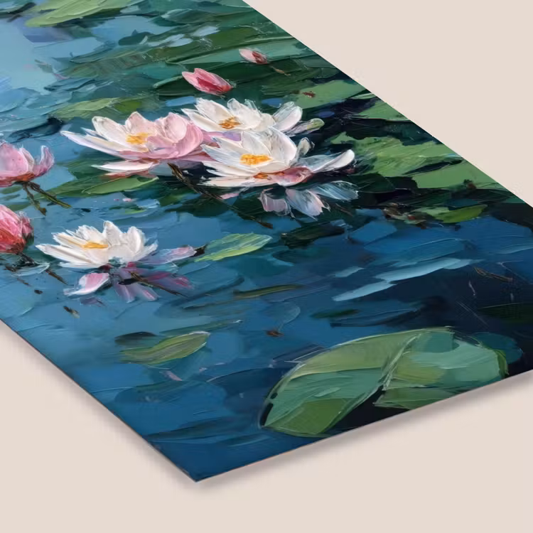 Poster met lijst - Waterlelies - Bloemen - Roze - Water — 7