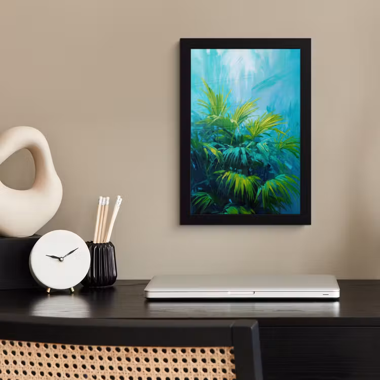 Poster met lijst - Bladeren - Groen - Schilderij - Abstract — 2