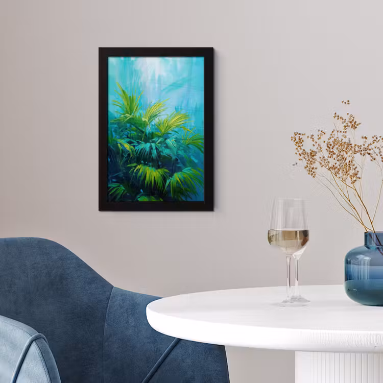 Poster met lijst - Bladeren - Groen - Schilderij - Abstract — 4