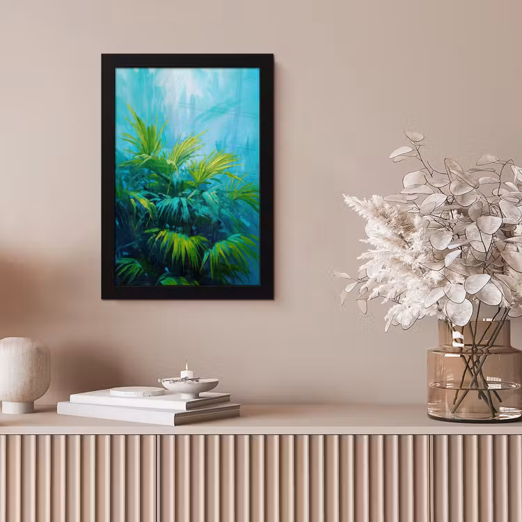 Poster met lijst - Bladeren - Groen - Schilderij - Abstract — 5