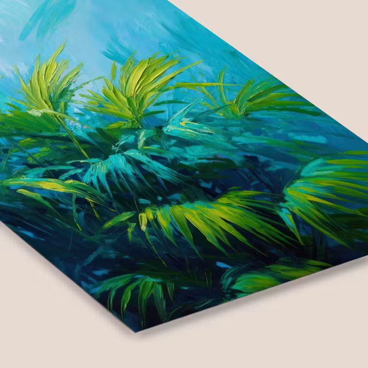 Poster met lijst - Bladeren - Groen - Schilderij - Abstract — 7