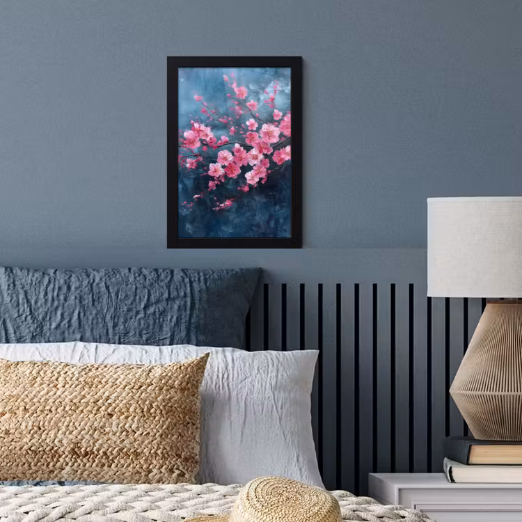 Poster met lijst - Bloem - Bloesems - Roze - Abstract — 3