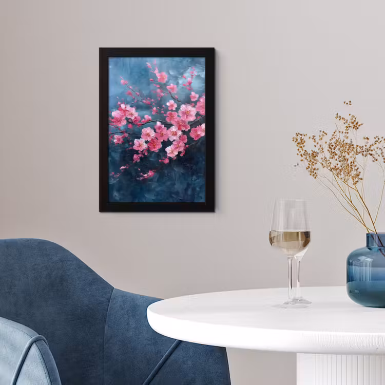 Poster met lijst - Bloem - Bloesems - Roze - Abstract — 4