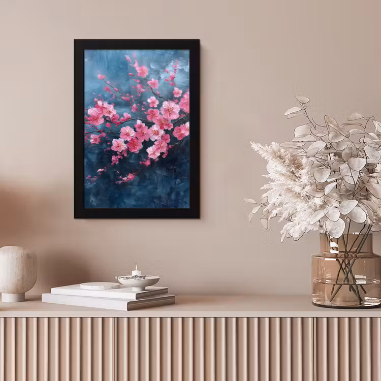 Poster met lijst - Bloem - Bloesems - Roze - Abstract — 5
