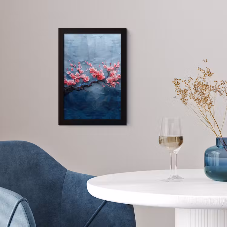 Poster met lijst - Bloesem - Bloem - Roze - Tak — 4
