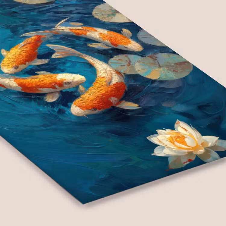 Poster met lijst - Vissen - Waterlelies - Oranje - Water — 7