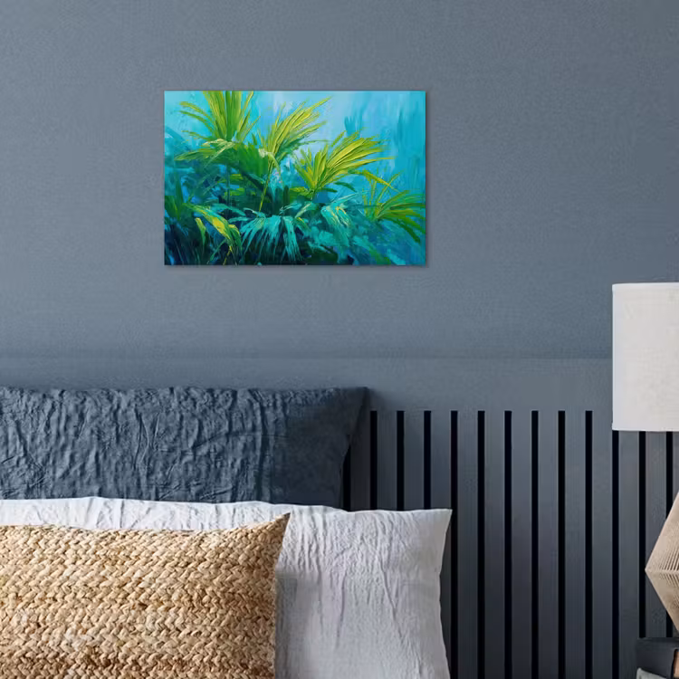 Poster – Bladeren - Groen - Schilderij - Abstract — 3
