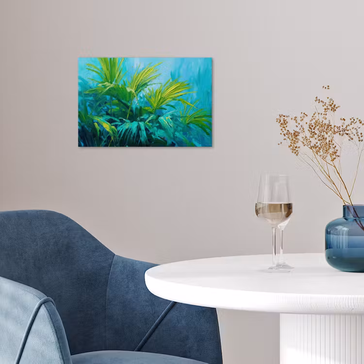 Poster – Bladeren - Groen - Schilderij - Abstract — 4