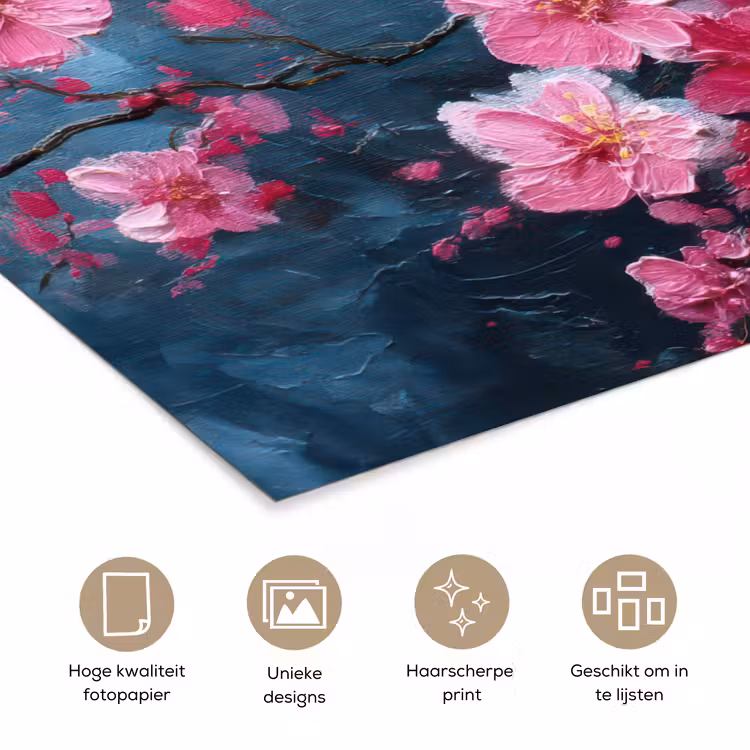 Poster – Bloem - Bloesems - Roze - Abstract — 5
