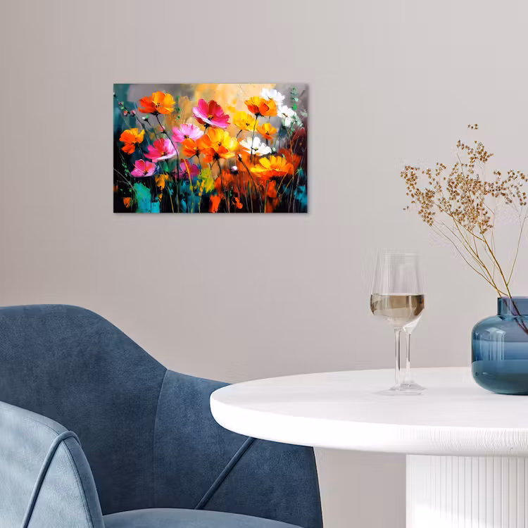 Poster – Felgekleurd - Bloemblaadjes - Abstract — 4