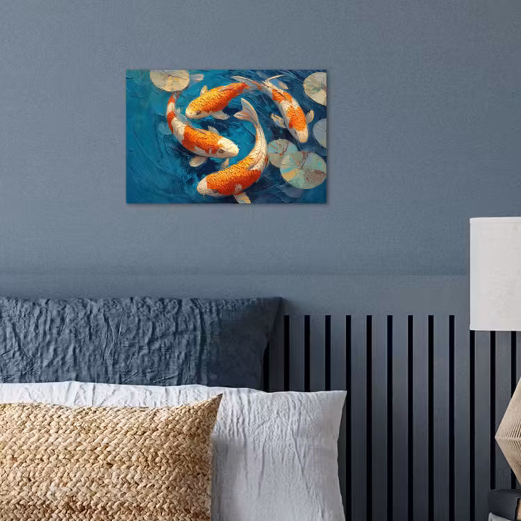 Poster – Vissen - Waterlelies - Oranje - Water — 3