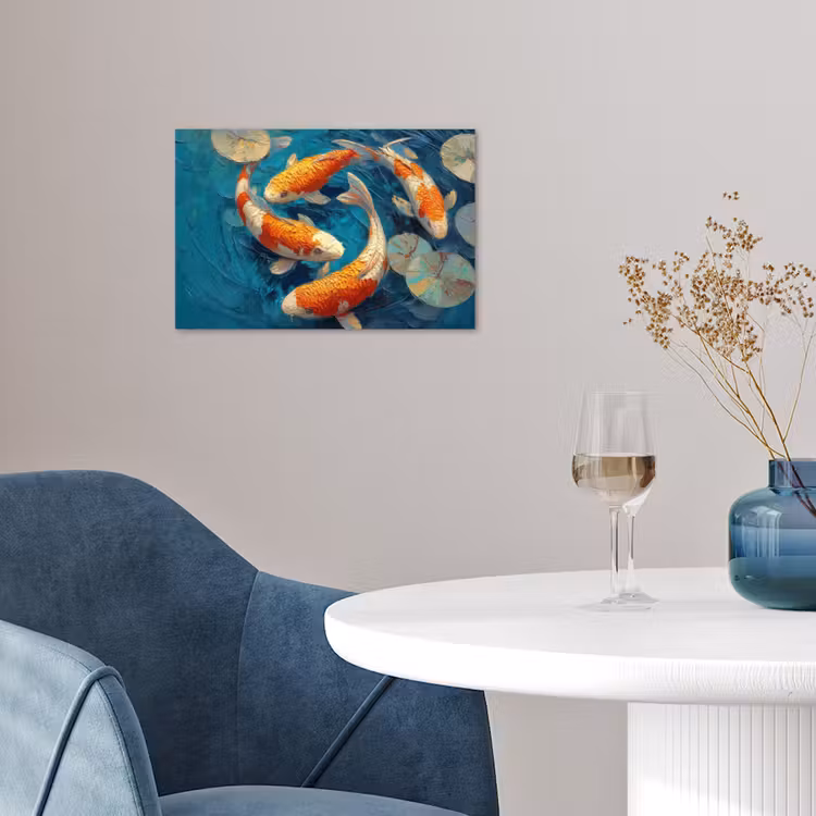 Poster – Vissen - Waterlelies - Oranje - Water — 4